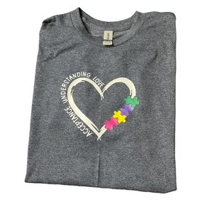Acceptance Heart Tee, custom made by Harmonic Moments Crafts
