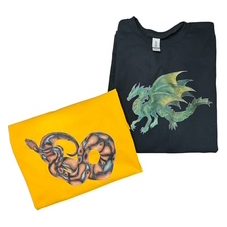 Full-Color Art Tees, custom made by Harmonic Moments Crafts