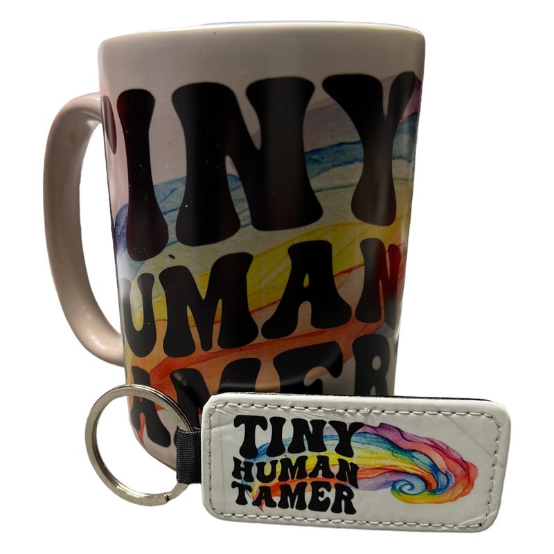 Tiny Human Tamer Mug, custom made by Harmonic Moments Crafts